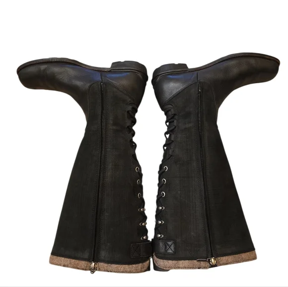 UGG Australia Smithfield Leather Suede Black Size 8.5 - Picture 3 of 8